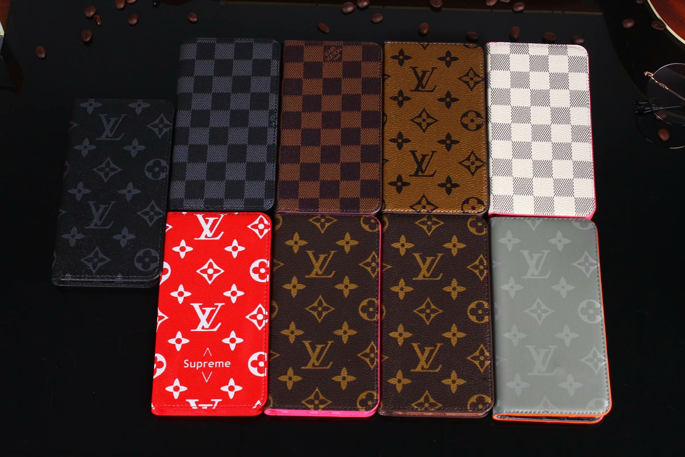 Louis Vuitton Brown Monogram Style Louis Wallet Case Apple Iphone 6 7 8 Plus X XS XR XSMAX
