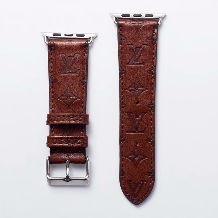 LV Leather Watchbands for Apple Watch Band 44mm 42mm 40mm 38mm iwatch 1 2 3 4 bands Leather ...