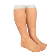 KnowU Old man Artificial Silicone Foot Sleeve Prosthesis Highly Simulated Leg Cover Scars Skin for Old man