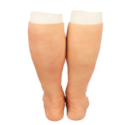 KnowU Old man Artificial Silicone Foot Sleeve Prosthesis Highly Simulated Leg Cover Scars Skin for Old man