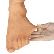 KnowU Old man Artificial Silicone Foot Sleeve Prosthesis Highly Simulated Leg Cover Scars Skin for Old man