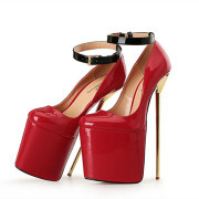 KnowU Men's Platform High Heels Pumps Large size Crossdresser Drag Queen man to woman