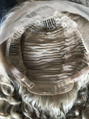 KnowU Long Curly Blonde Synthetic Lace Front Wig Fro Crossdresser Drag Queen