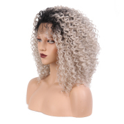 KnowU Curly grey short Synthetic Lace Front Wig For Crossdresser Drag Queen transgender fashion hottest sexy