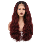 KnowU Curly red long Synthetic Lace Front Wig For Crossdresser Drag Queen transgender fashion hottest
