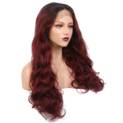 KnowU Curly red long Synthetic Lace Front Wig For Crossdresser Drag Queen transgender fashion hottest