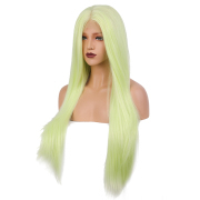 KnowU straight green long Synthetic Lace Front Wig For Crossdresser Drag Queen transgender fashion hottest