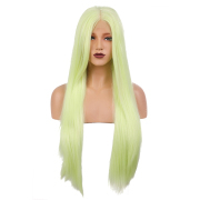 KnowU straight green long Synthetic Lace Front Wig For Crossdresser Drag Queen transgender fashion hottest