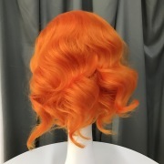 KnowU Curly red short Synthetic Lace Front Wig For Crossdresser Drag Queen transgender fashion hottest