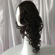 KnowU curly brown long Fashion Hairpieces Lady's Wig Brown-Black Mid-Length Curly Hair Sexy Quee