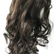 KnowU curly brown long Fashion Hairpieces Lady's Wig Brown-Black Mid-Length Curly Hair Sexy Quee