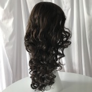 KnowU curly brown long Fashion Hairpieces Lady's Wig Brown-Black Mid-Length Curly Hair Sexy Quee