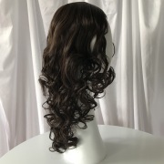 KnowU curly brown long Fashion Hairpieces Lady's Wig Brown-Black Mid-Length Curly Hair Sexy Quee