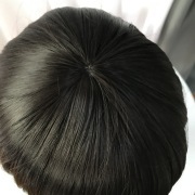 KnowU straight black short Wig Hairpieces Fashion Black Short Hair Bob Bangs Elegant Realistic