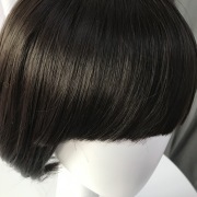 KnowU straight black short Wig Hairpieces Fashion Black Short Hair Bob Bangs Elegant Realistic