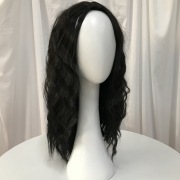 KnowU Curly Black Long Hair Center Point Explosion Corn Perm Realistic