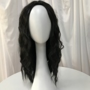 KnowU Curly Black Long Hair Center Point Explosion Corn Perm Realistic