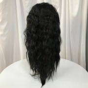 KnowU Curly Black Long Hair Center Point Explosion Corn Perm Realistic