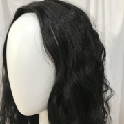 KnowU Curly Black Long Hair Center Point Explosion Corn Perm Realistic