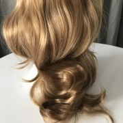 KnowU Curly Blond Long Gradient Mid-point Wig Hairpieces Yellow Hair Big Wave Cosplay