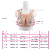 KnowU Silicone Breast Forms C-G Cup Fake Boobs Low Collar Cosplay Drag Queen New Products