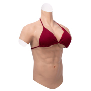 KnowU Silicone Breast Forms with Strong Abs F Cup Size S/L Muscle Suit Fake Chest Cosplay Crossdresser