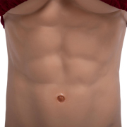 KnowU Silicone Breast Forms with Strong Abs F Cup Size S/L Muscle Suit Fake Chest Cosplay Crossdresser