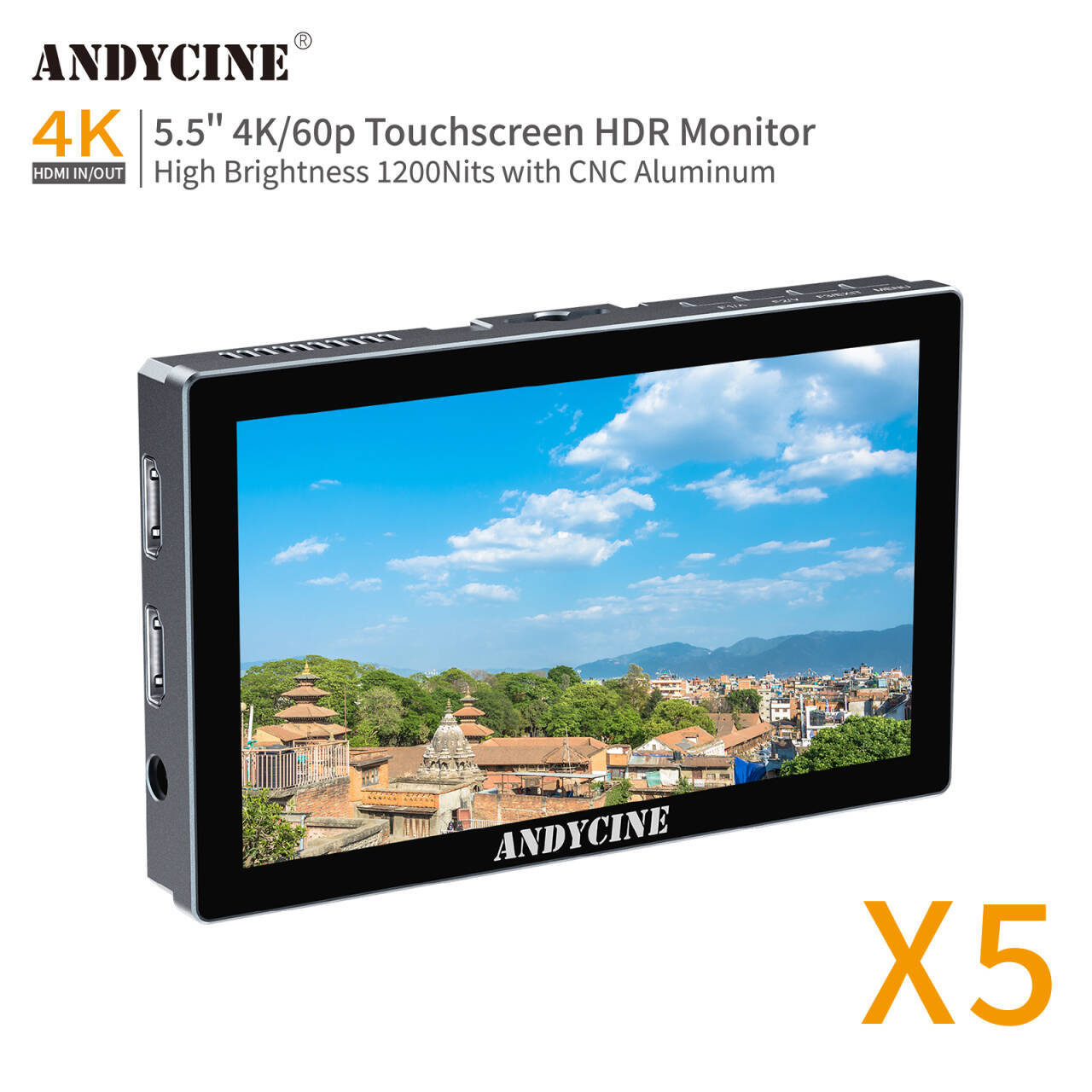 【美品】ANDYCINE X5 5.5インチ 4K60P HDRモニター Andycine X5 5.5