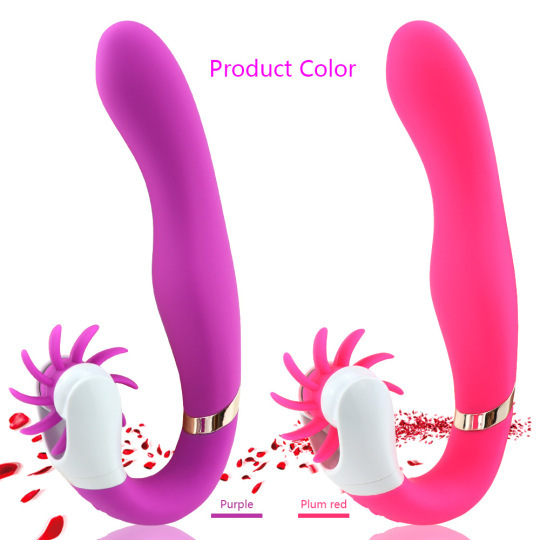 Red Hot Rechargeable Silicone Flickering Tongue Vibrator
