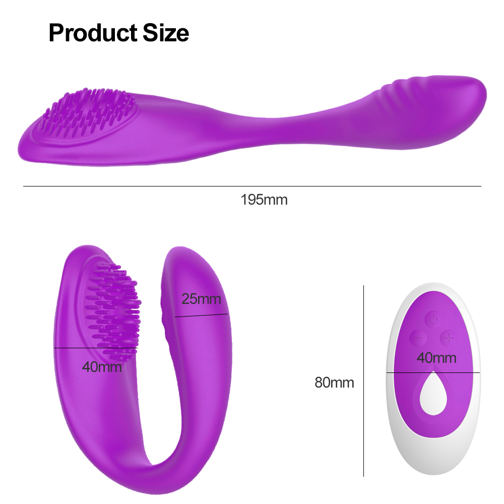 U Silicone Stimulator Double Vibrators Sex Toy For Woman Wireless Vibrator Adult Toys For Couples USB Rechargeable Dildo Point G