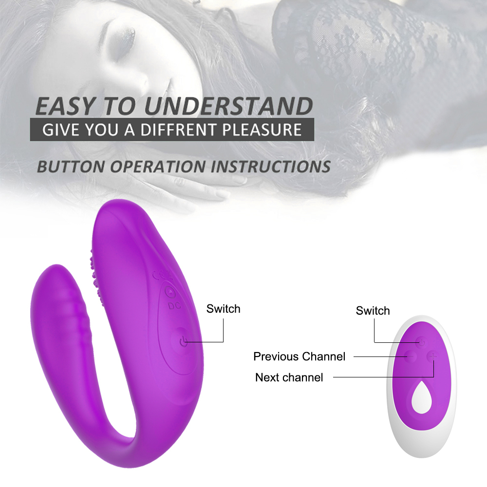 U Silicone Stimulator Double Vibrators Sex Toy For Woman Wireless Vibrator Adult Toys For Couples USB Rechargeable Dildo Point G photo photo