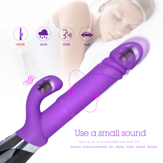 10 Speeds Telescopic Vibration & Rotation Rabbit Vibrator