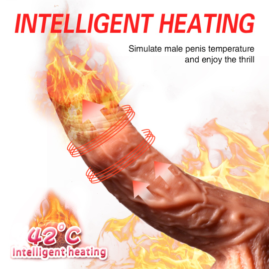 Realistic Dildo Vibrator Electric Heating Telescopic Vibrating Big Penis G Spot Sex Toy for Women Wireless Remote Dildo Vibrator