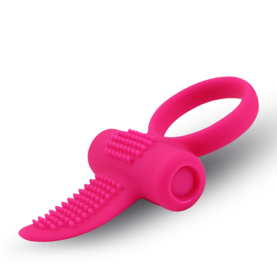 YEAIN Tongue Vibrator With Penis ring In Rose Red