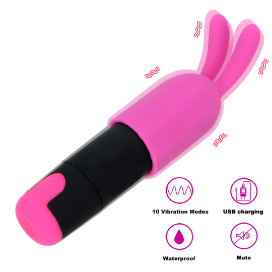 DOXY 10 Speeds Mini Bullet Vibrator With Rabbit Cap