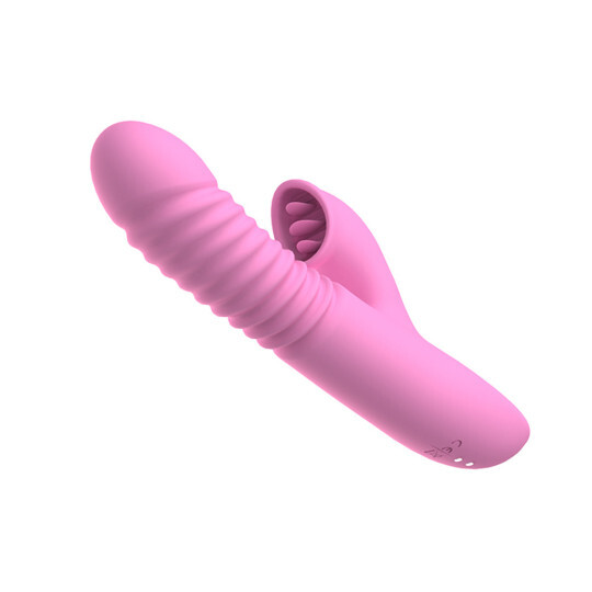 Double shock Waterproof heating G-Spot Vibrator With Suction