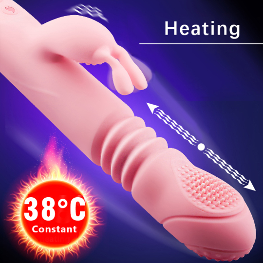 JIUUY Telescopic Silicone Heating G Spot Vibrator