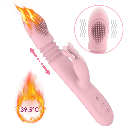 FLXUR Silicone Heating Telescopic Thrusting Rabbit Vibrator