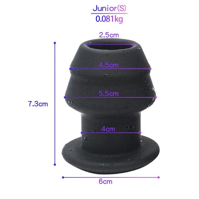giant anal plug 2021 Huge Hollow Anal Plug In Black