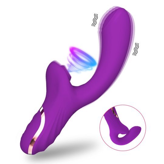 Powerful Silicone G-spot Vibrator With Clit Sucker