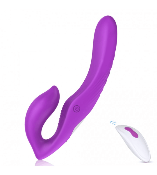 Double End 9 Speed Strapless Strap-On Dildo Vibrator