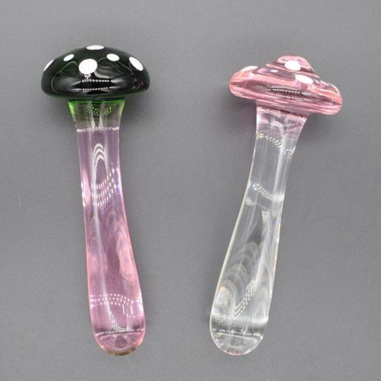 Crystal Mushroom Glass Anal butt plug