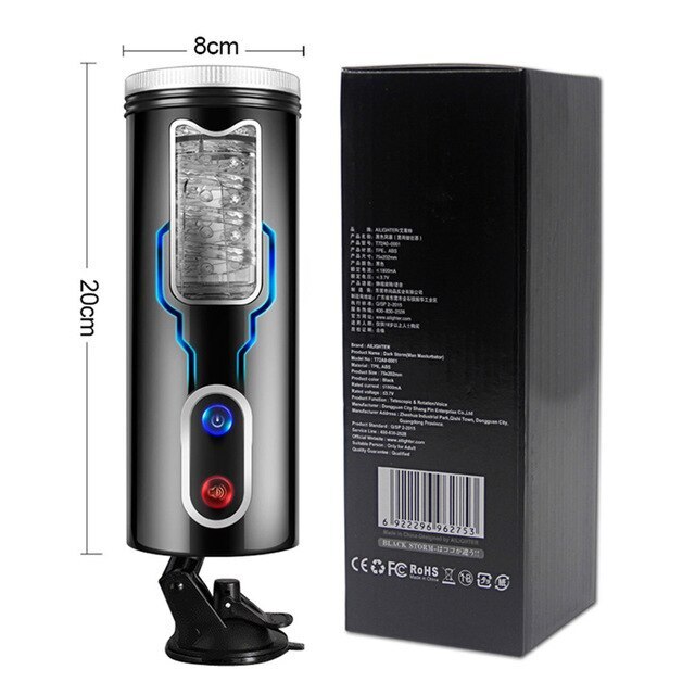 Automatic Electric Piston Rotating Sucker Male Blowjob Masturbator Cup