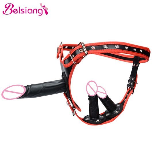 Belsiang Removable Strapon Double Harness Dildo