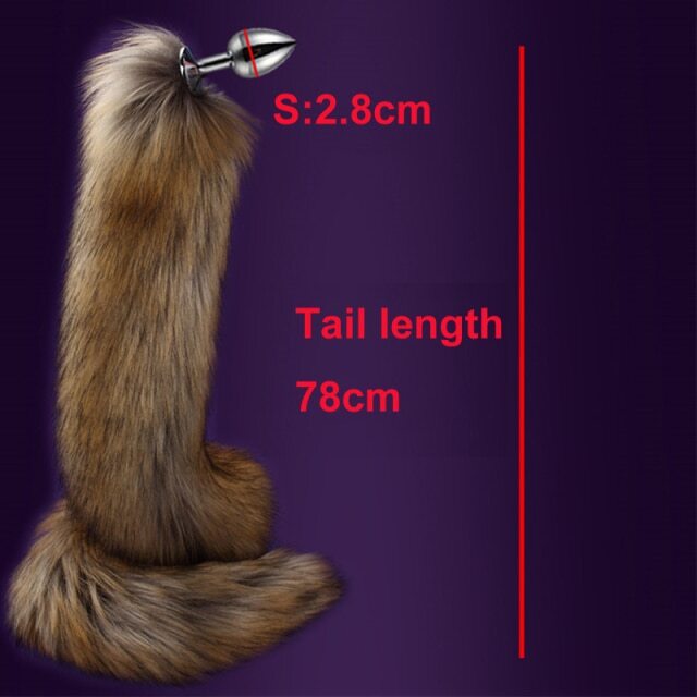 78cm Super Long Fox Tail Anal Plug