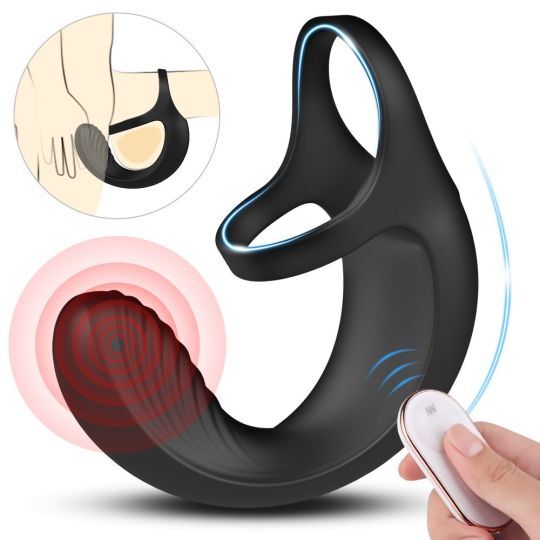 BOMBOMDA 9 Modes Penis Vibrator With Testicle Massager