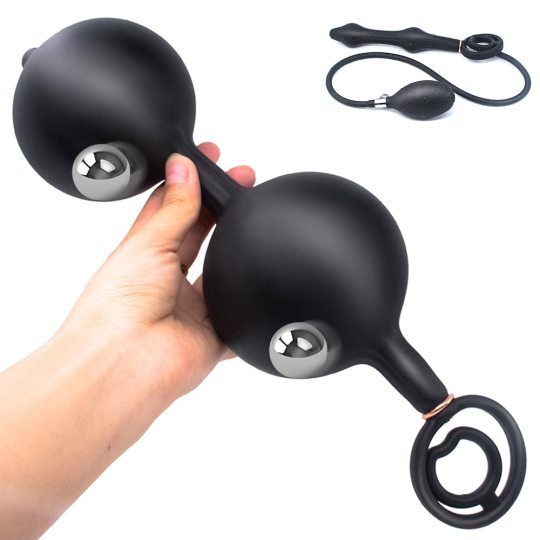 AWM Built-in Steel Ball Inflatable Anal Plug