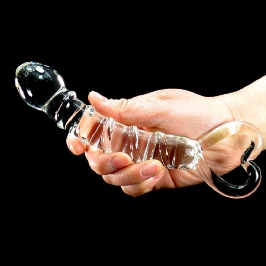 Dual Head Transparent Crystal Glass Dildo