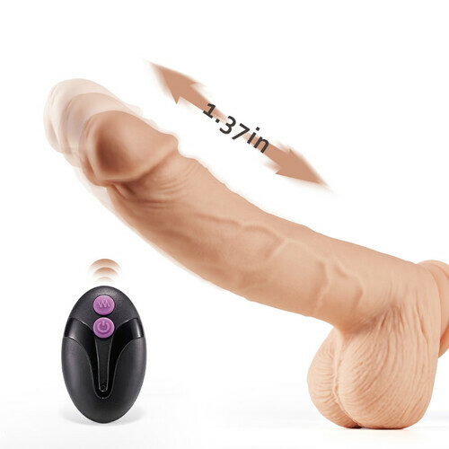 KING 10.24 Inch 5 Telescoping 7 Vibrating Swing Huge Dildo
