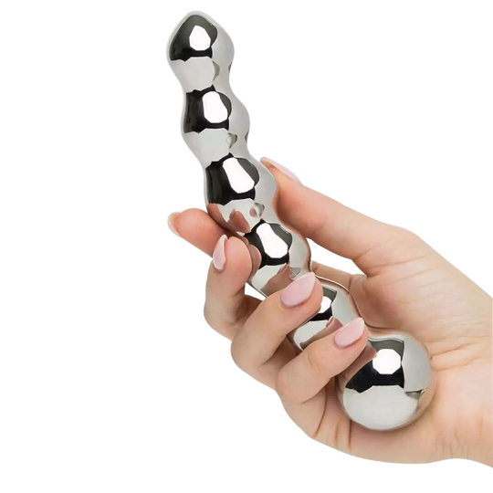 Heavy Stainless Steel Metal Anal Bead Dildo